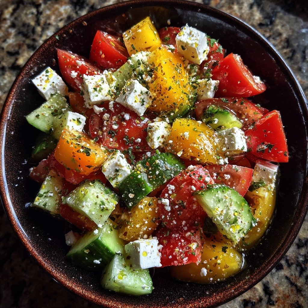 Simple Greek Salad with Feta Recipe