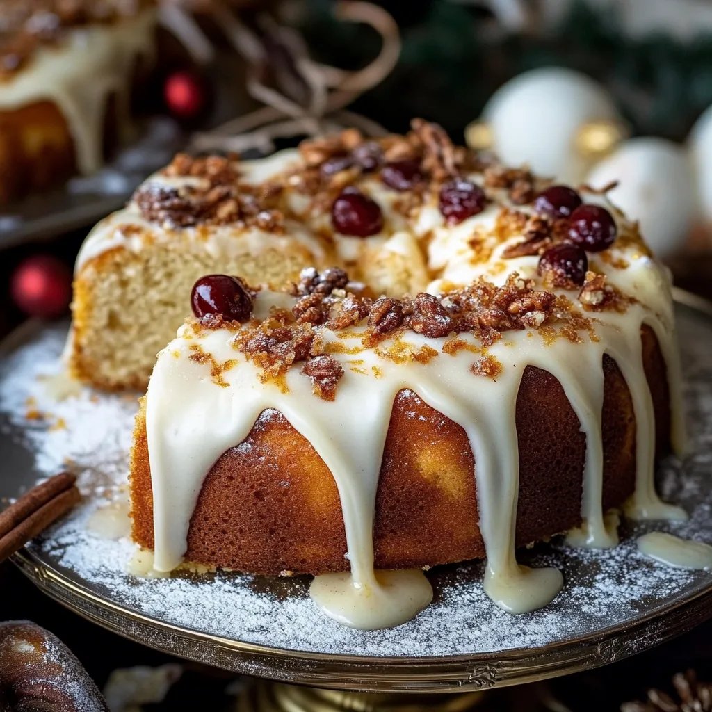 Christmas Spice Cake with Eggnog Buttercream