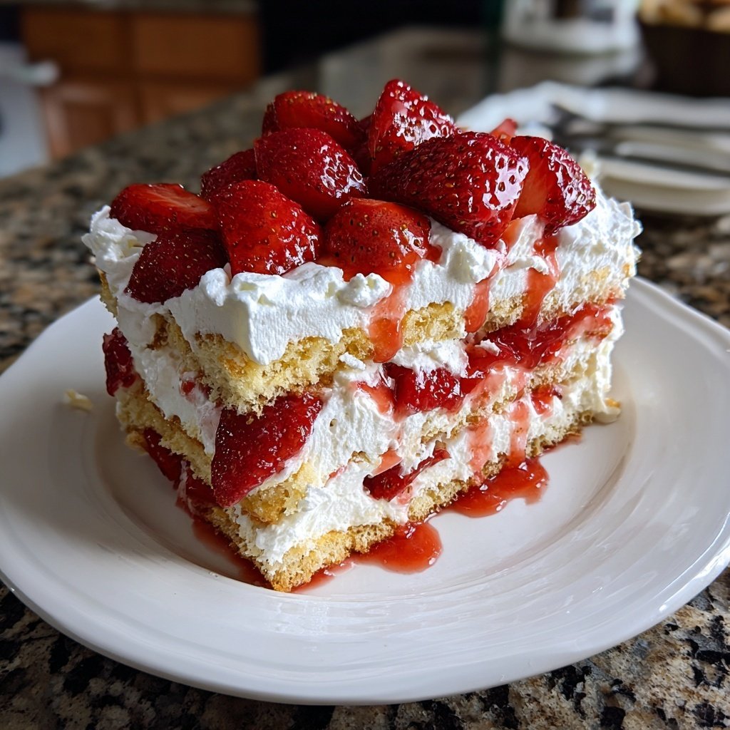 Strawberry Shortcake Icebox Cake