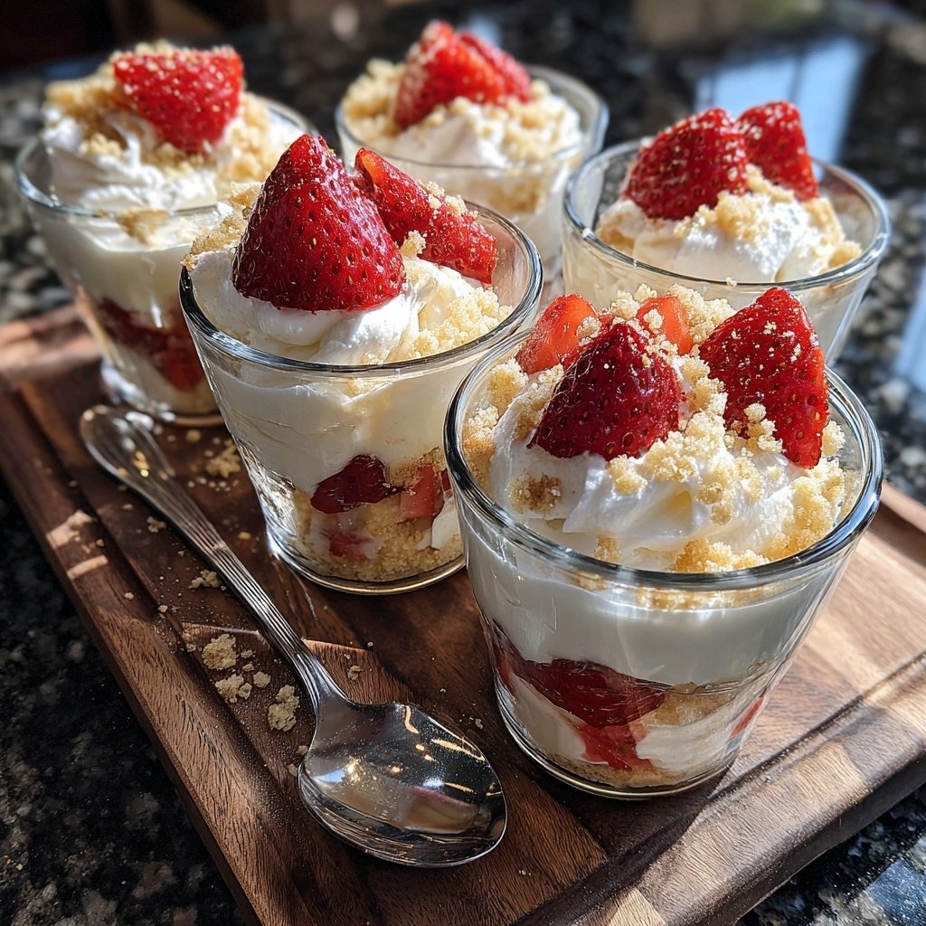 Strawberry Shortcake Yogurt Cups