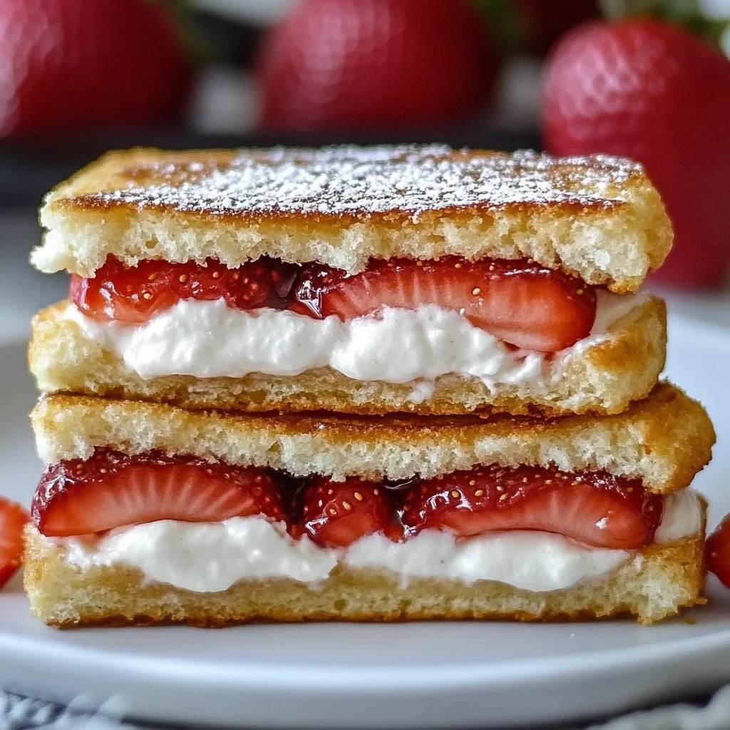 Fried Strawberry Cheesecake Sandwiches