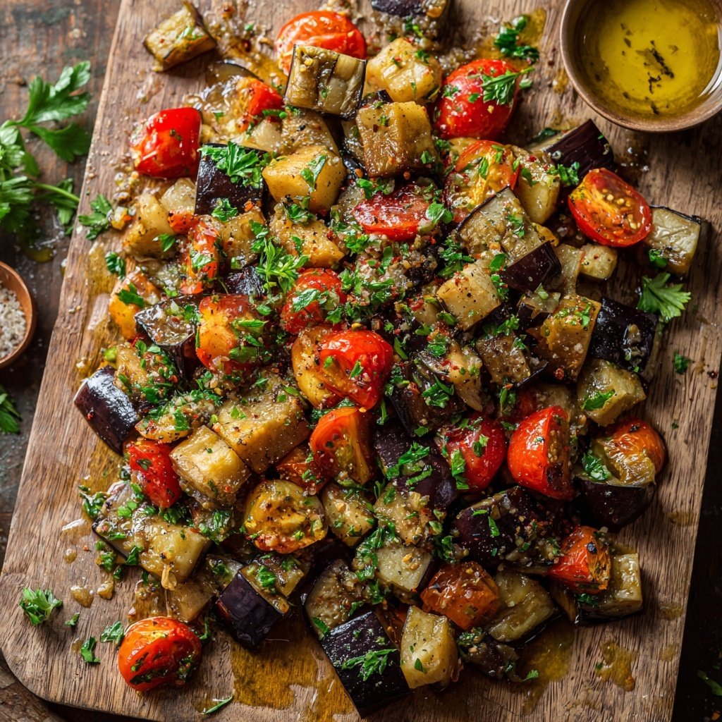Mediterranean Roasted Eggplant Salad