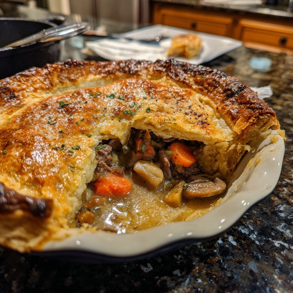 Comfort Food Beef and Mushroom Pot Pie