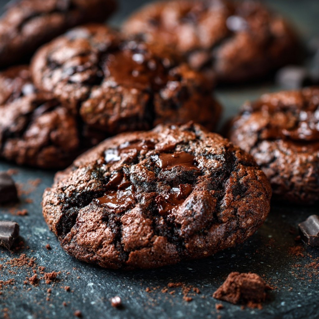 Chewy Brownie Mix Cookies With Chocolate Chips