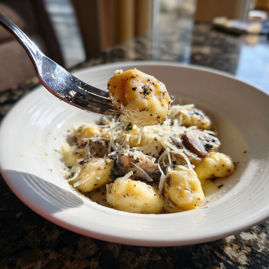 Valentine Dinner Truffle Mushroom Gnocchi