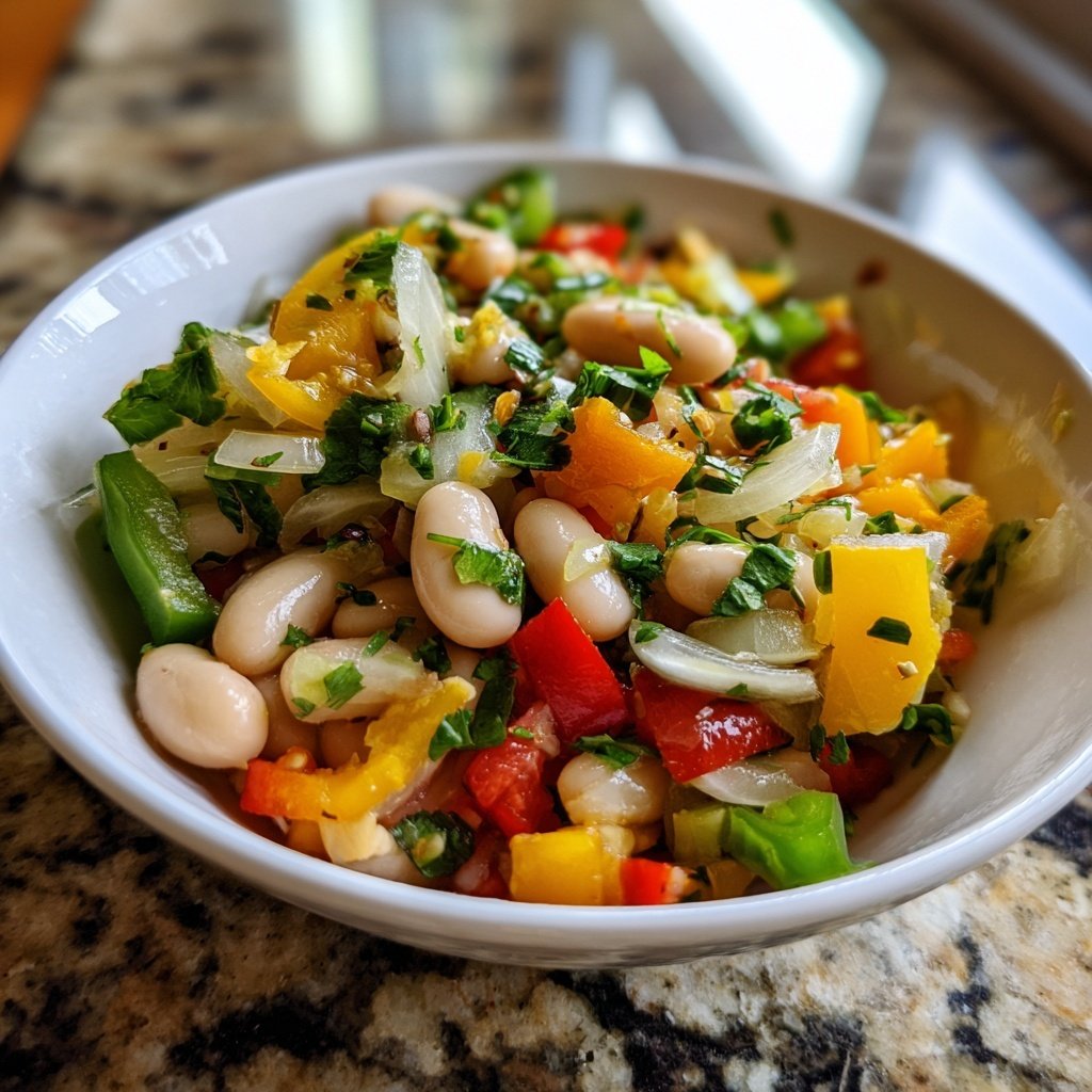 Healthy Lunch White Bean Lemon Salad