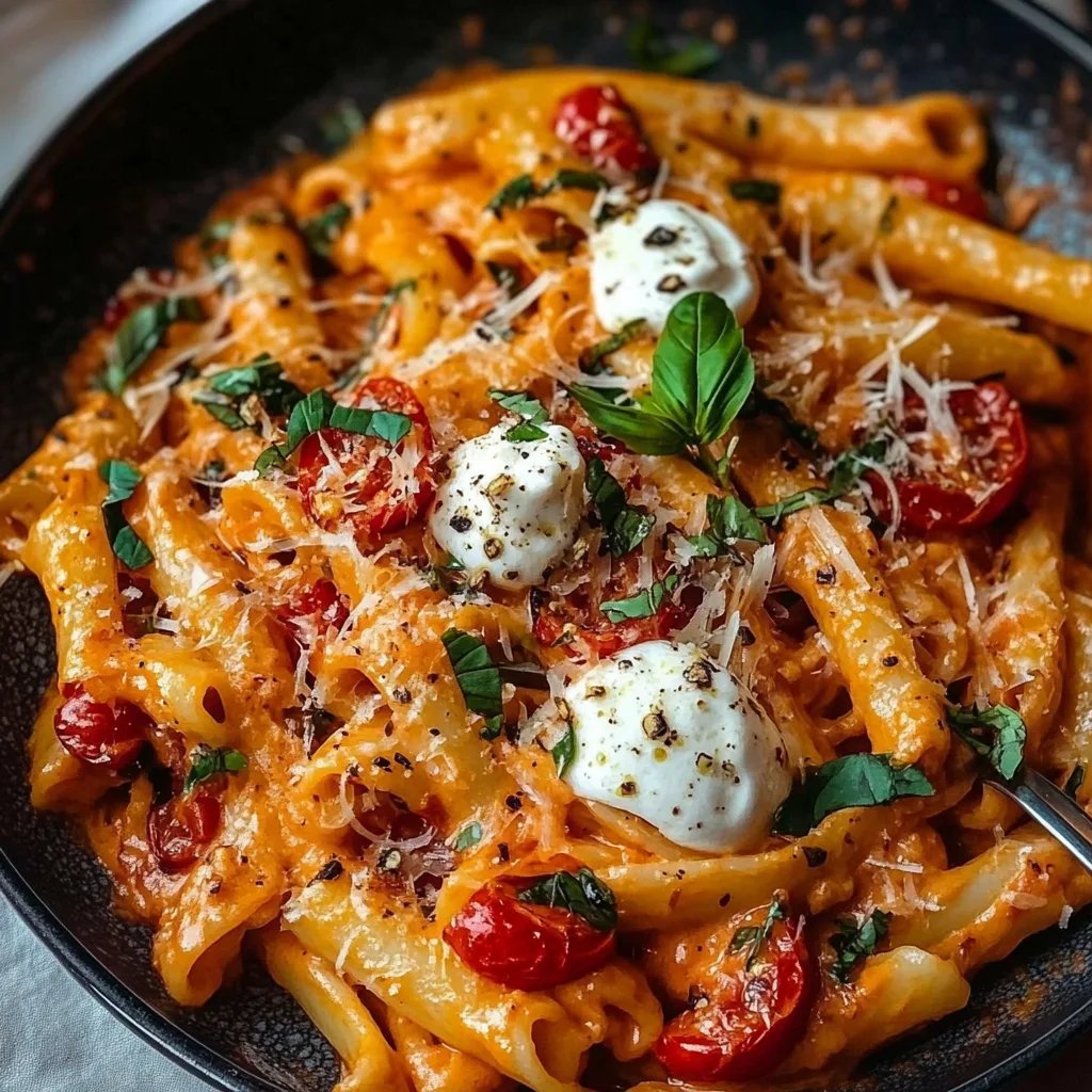 The Best Creamy Garlic Tomato Pasta